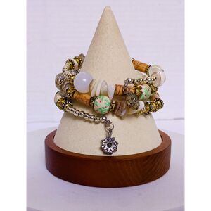 Stackable Style Stretch Multilayered Bohemian Multicolor Beaded Coil Bracelet